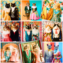 Load image into Gallery viewer, Classy Cats 500 Piece Puzzles for Adults - Cute Cat Lover Cat Puzzle for Adults Teens and Family, Fun Puzzle of Well Dressed Kitties