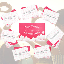 Load image into Gallery viewer, Love Bombs Kindness Cards (Red Version) Sincere Appreciation, Compliment & Encouragement Cards