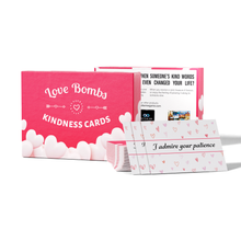 Load image into Gallery viewer, Love Bombs Kindness Cards (Red Version) Sincere Appreciation, Compliment & Encouragement Cards