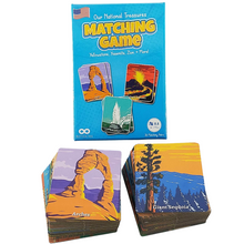 Load image into Gallery viewer, Our National Treasures Matching Game for Ages 3 &amp; Up A Fun &amp; Fast USA National Parks Memory Game for Kids. Yosemite, Yellowstone, Arches, Denali and More
