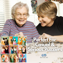Load image into Gallery viewer, Classy Cats 500 Piece Puzzles for Adults - Cute Cat Lover Cat Puzzle for Adults Teens and Family, Fun Puzzle of Well Dressed Kitties