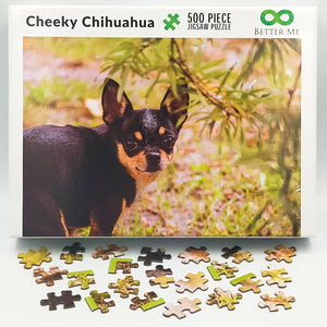 Prank Puzzle - Cheeky Chihuahua 500 Piece Puzzle. Prank Gift Pooping Dogs Puzzle