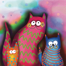 Load image into Gallery viewer, Colorful Cats Square 1000 Piece Puzzle - Funny & Colorful Cat Puzzles for Adults 1000 Piece, Unusual Trippy Smiling Kitty Cat Puzzle