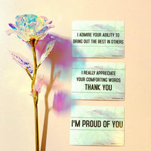 Load image into Gallery viewer, Love Bombs Kindness Cards, Sincere Appreciation, Compliment & Encouragement Cards. Gratitude Gifts for Couples, Families & Friends