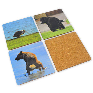 Pooping Dogs Funny Coasters Set of 8