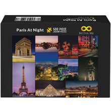 Load image into Gallery viewer, Paris at Night Jigsaw Puzzle - Paris City of Light Gift - 500 Piece Puzzle
