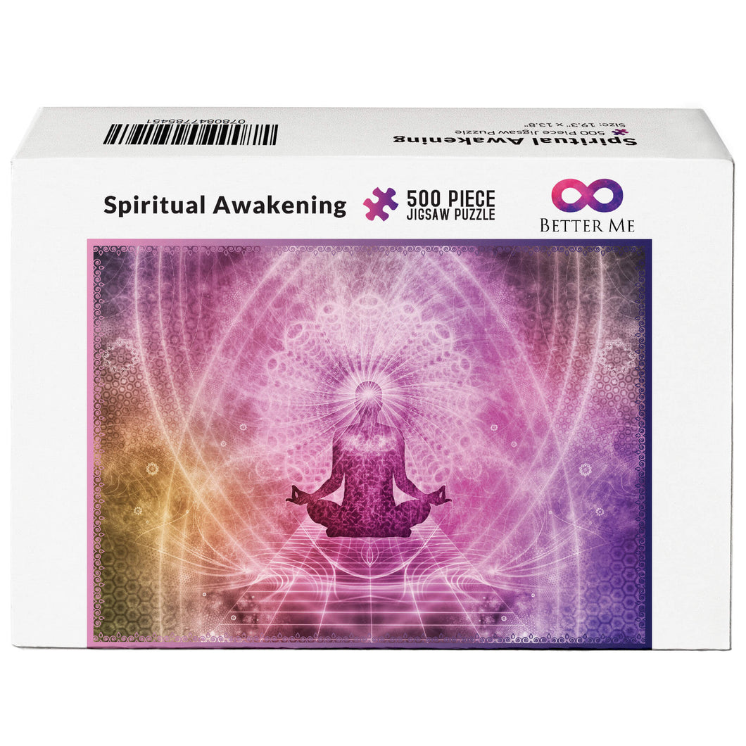 Spiritual Awakening Jigsaw Puzzle - Yoga Mandala Puzzle, Meditation Gift - 500 Piece Puzzle