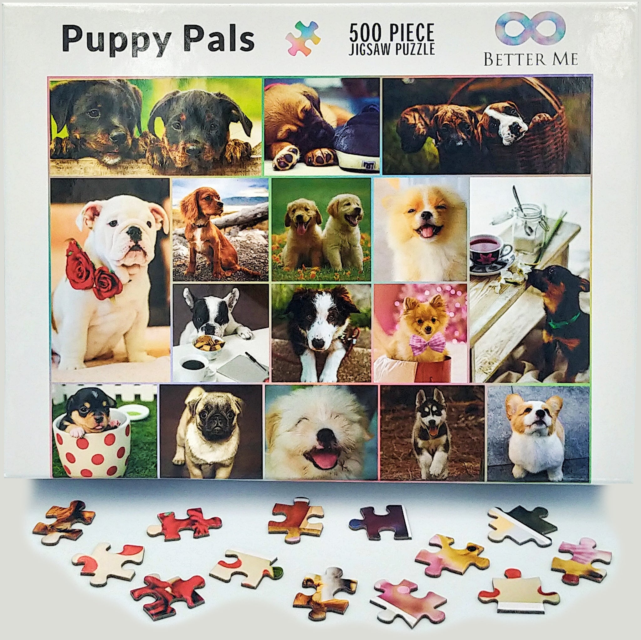 Dog Lovers Puppy Puzzle Collage - Puppy Pals 500 Piece Puzzle, Like 17 –  Positive Atmosphere Shop